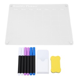 Planning Board Schedule Board Clear Acrylic Reusable Writing Magnet Pad Dry Erase Board with Marker Eraser for Fridge Monthly Schedule