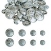 40 Pcs Vintage Silver Button, Metal Shank