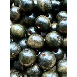 Michaels Dark Brown Round Natural Wood Beads 20mm Large Hole 3mm 12 Beads Per Bag