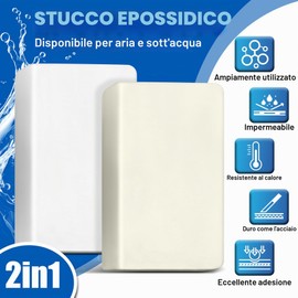 Plastilina in resina epossidica, 340 g, 2 componenti, kit di riparazione per perdite di piscina, crepe, riempimento, modellazione, pasta epossidica per incollare metallo, plastica, legno, ceramica