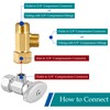 Water Line Adapter Splitter Tee Valve - Brass Dishwasher Toilet