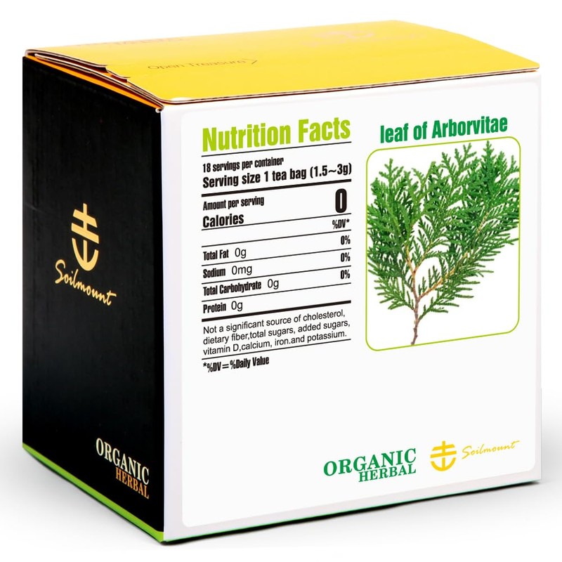 Soilmount 100% Natural Leaf of Arborvitae,Thuja Leaf Wild Harvested,(Green leaf