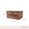 Twine Newport Picnic Basket, Wicker Basket with Place Settings, Wine