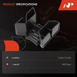 A-Premium Cup Holder Compatible with Lexus GS300 2006, GS350 2007-2011, GS430 2006-2007, GS450h 2007-2011, GS460 2008-2011, Center Console, Black, Replace# 5561830040, 5561830040B2