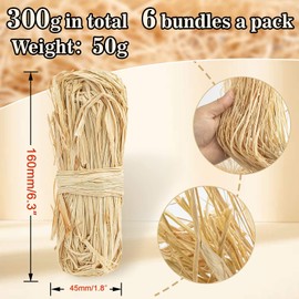 150g Natural Raffia Ribbon Raffia Grass - Sukh Raffia Straw for Florist Bouquets Decoration Crafts Ribbon for Gift Wrapping Christmas Birthday Gift Raffia Grass Wrap Ribbon Natural Materials