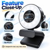 4K Webcam with Ring Light for Video Calls – 1080p
