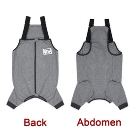 Dog Recovery Suit for Hid Leg, Soft Stretchy Pants for Hip Thigh Wound Protective Sleeves to Prevent Licking (Grey, 5XL(Reference Weight 65-88 lbs))