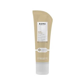 Bama Shoe Cream with Carnauba Wax for Optimal Care - for Smooth Leather, Grained Leather and Tex Materials, with Sponge Applicator, neutral