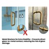 MCOCOD 6" Shower Door Handle, Double-Sided Pull Handle with Metal
