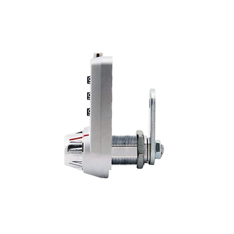 3 Dial Combination Cam Lock w/MK Override Key, 7/8"