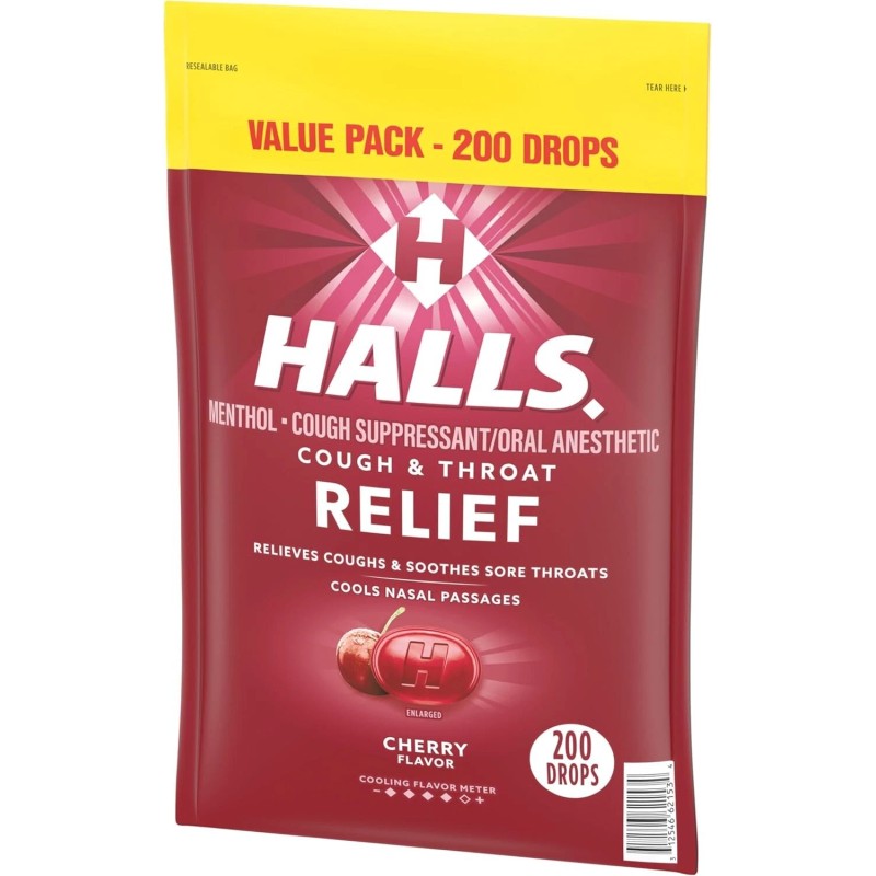 Lot of 2 x Halls Relief Menthol Cough Suppressant Throat