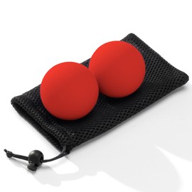 SUBCULTUREPICK Massage Lacrosse Balls for Myofascial Release,Yoga Deep Tissue Massage,Trigger Point Therapy and Foot Plantar Fasciitis,Muscle Soreness Massager Ball (2 Packs) (Red)
