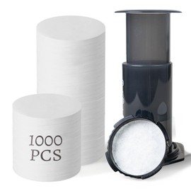 Brew Choice 1000-Count Replacement Paper Filters - Round Disposable Coffee Filters Compatible with Aeropress Coffee Makers, Espresso Makers, Bialetti Moka Pot & Ice Drip Pot for Coffee & Tea