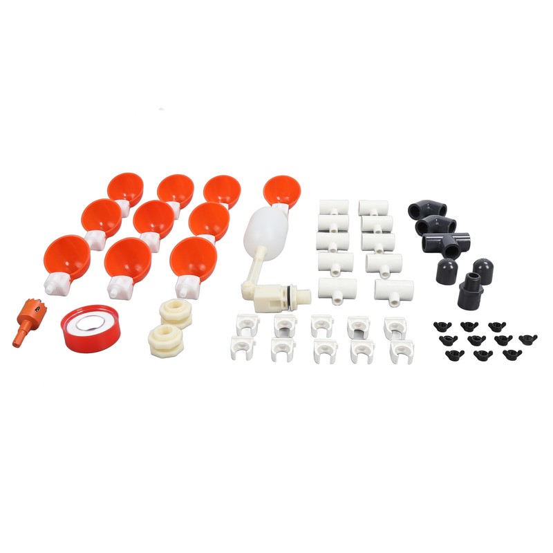 Pipeline Automatic Chicken Waterer Poultry Waterer Dispenser Water Feeder Kit