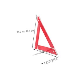 iplusmile 2pcs Foldable Reflective Triangles for Vehicles Weather Resistant Roadside Safety Kit Quick Setup Traffic Warning Signs for Car Emergencies Durable Reliable Reflectors