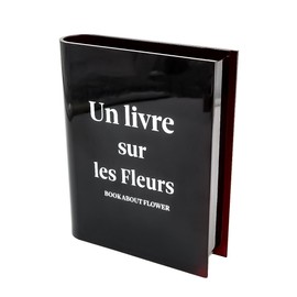 CENPEK Book Vase for Flowers, Acrylic Flower Vase Decorative, Bookshelf Decor for Floral Arrangement, Home Decor (Red)