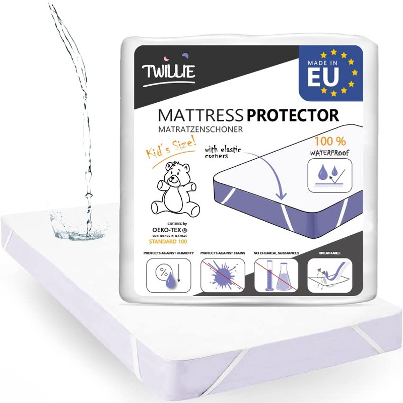 Twillie - Waterproof Mattress Protector 60 x 120 cm with