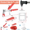 Tile Leveling System Kit, 600pcs Tile Leveler Spacers Clips+150pcs Reusable