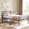 VECELO 14"Metal Platform Bed Frame with Headboard,Premium Steel Slat Support