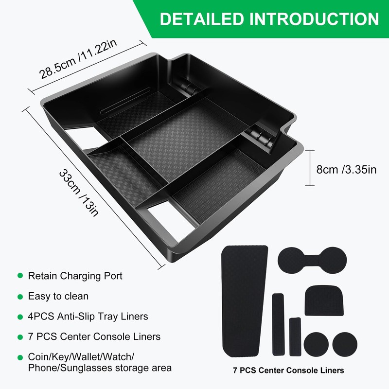 Wexyldra Center Console Organizer for 23-25 Chevy Silverado & GMC