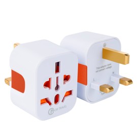 FORTRAVEL Universal to UK Outlet Plug Adapter,Singapore Universal Travel Plug Adaptor,Hong kong Plug Adapter, Bahrain Travel Adapter, Plug Converter, Universal Travel Adapter, 10A 250V Type G