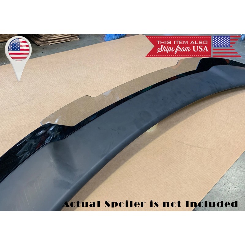 SDeelCase 2 Pieces Satin Black Decklid Spoiler Flap Wicker bill