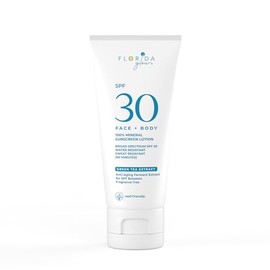 Florida Glow Mineral Sunscreen SPF 30 for Face & Body – Lightweight Zinc Oxide Sunscreen, Broad-Spectrum UVA/UVB Protection, Water-Resistant (80 Min), Fragrance-Free, Travel Size, 3 oz