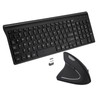 Fonicer Left Handed 2.4GHz Wireless Vertical Ergonomic Mouse and Keyboard