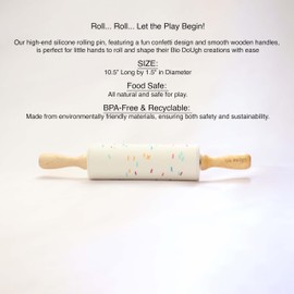 Bio Dough Natural Modelling Dough with Silicone Mat & Roller - Scented, Non Toxic Fun Set for Kids - 9 Reusable Color - Handmade in Australia - Eco Friendly Dough Kit for Creative Sensory Play | Multi