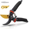 EcoNour 8" Professional Secateurs Premium Titanium Bypass Pruning Shears |