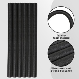 Nezyo 12 Pack Pool Noodles Foam Swim Noodles 52 Inch Jumbo Hollow Swimming Pool Noodle Bulk Floats Heavy Duty for Xmas Decoration Craft Projects Padding Bumper(Black)