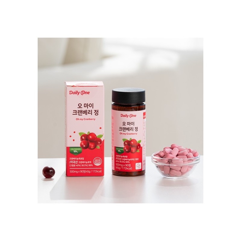 Daily One Oh My Cranberry Tablets Urinary Tract Health 500mg