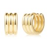 ALEXCRAFT Dicke Ohrringe Gold Creolen Klein 14K Chunky Gold Hoop