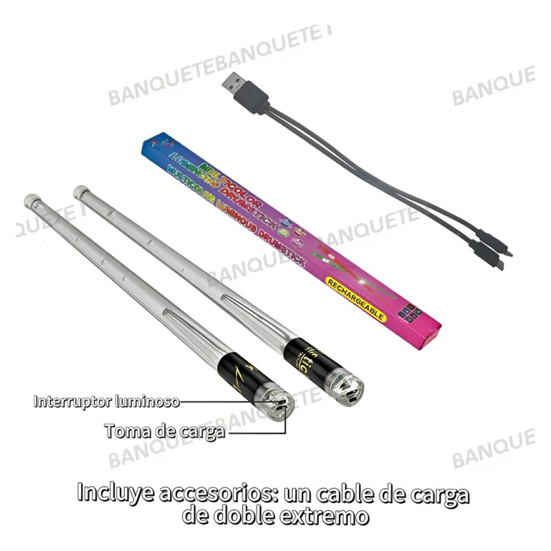 Baquetas Que Cambian De Color Con Luces Led,baquetas De Jazz