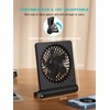 Tevelecin Small Desk Fan,Rechargeable USB Fan Battery Operated,Ultra Quiet, Strong