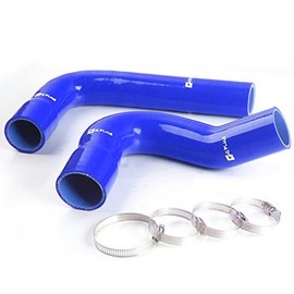 G-PLUS Silicone Radiator Coolant Hose Pipe Kit Clamps Compatible with Ford Mustang/Falcon/Fairlane V8,2PCS 1967-1970,Blue