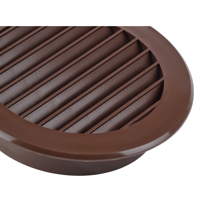 Brown 100mm / 4 inch Round Air Vent Grill Cover,