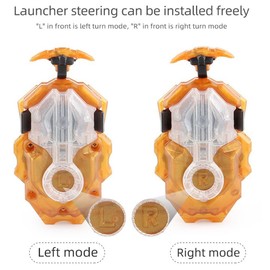 Bey Battling Blade Burst Launcher and Grip, B-184 Bey Launcher Left Right Spin String Launcher Grip DB Layer System Compatible with All Bey Burst Series - Golden