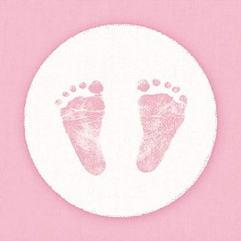 Ambiente Serviettes Lunch/Party Baby Steps Girl 33 x 33 cm