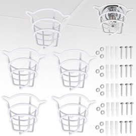 (5 Pack) TunaMax White Fire Sprinkler Head Cage Cover Guard Protector for Both 1/2" & 3/4" Sprinkler Head for Protecting Flush Mount & Side Wall & Pendent Sprinkler Heads Fire Sprinkler Covers