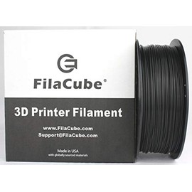 Black Tough Strong Professional PLA Filament, FilaCube HT-PLA+ High Temperature PLA Plus 1.75mm 3D Printer Filament, Tolerate high Temp after heat-treat, Printing PLA Pro [MADE in USA]