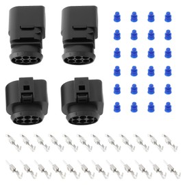 eMagTech 2-Set Automotive Repair Connector 1J0973733 1J0973833 Compatible with VW Sensor Control Unit Engine Wiring Harness