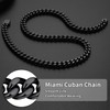 Jewelry Chain Men Cuban Links Black Curb Hiphop Necklace Gifts