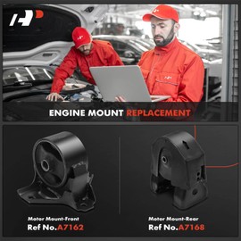A-Premium 2PCS Front and Rear Engine Motor Mount Kit Compatible with Hyundai Sonata 2006 2007 2008 2009 2010