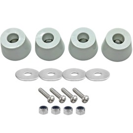 FJmark Light Tiger Aori Rubber Door Stop Rubber Guard Set of 4 Large Medium Dump Bolt Washer Nut Set (White)