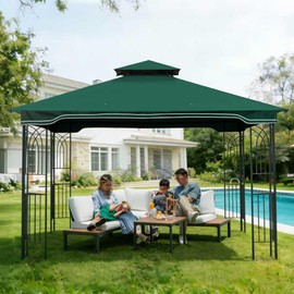 SCOCANOPY Replacement Gazebo Canopy for 10 x 12 Regency II Patio Gazebo Model L-GZ798PST,A101004104,A101004105,(Forest Green)