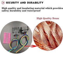 LIZAPUS Male and Female Headlight Connector Plug Harness Pigtail Compatible with Chevy Silverado/GMC Sierra 2014-2016