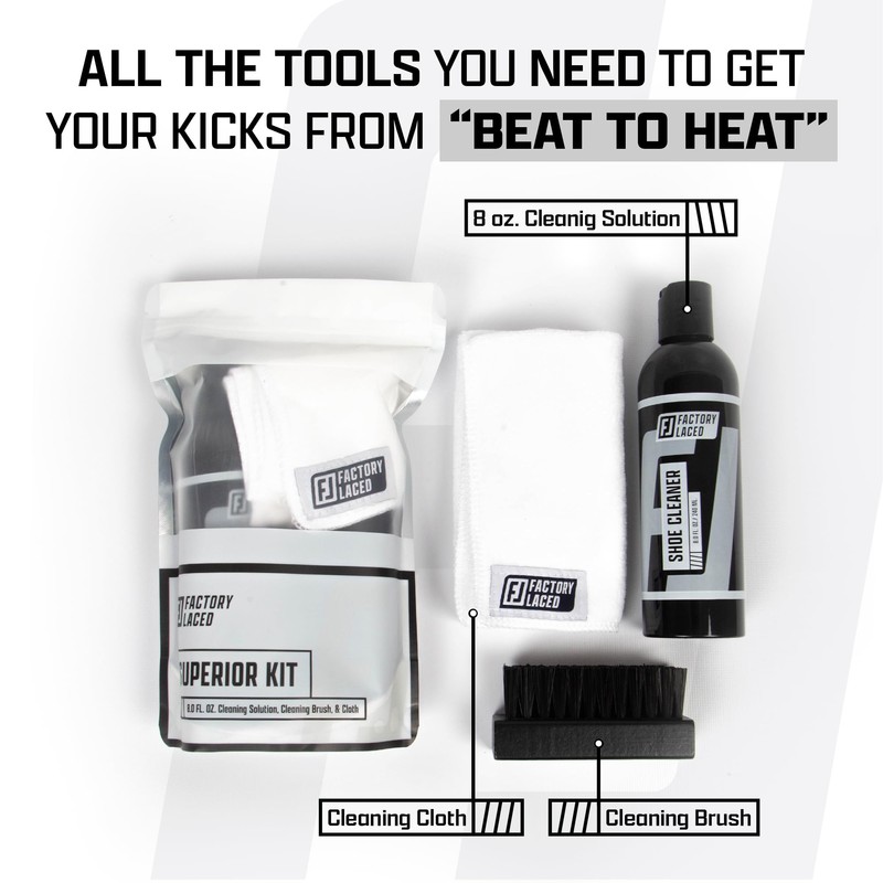 FACTORY LACED Shoe Cleaner Kit - Sneaker Cleaning Kit Includes: