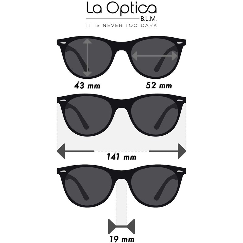 La Optica B.L.M. Sunglasses for Men / Women UV400 Round