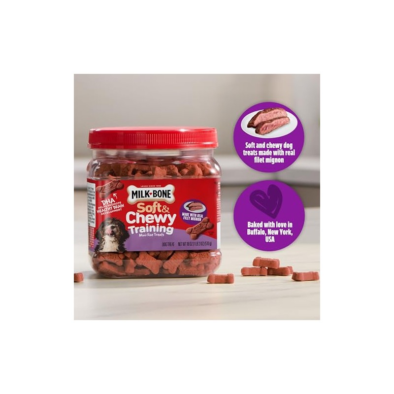 Milk-Bone Soft & Chewy Dog Training Treats Made with Real
